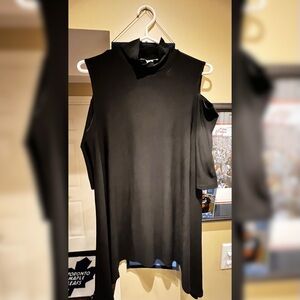 Joseph Ribkoff Black bare shoulder with arm sleeves